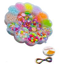 Kit Miçanga Montagem Bijuteria Pulseira Colar Infantil 1500pçs Escolha o Modelo - Macall