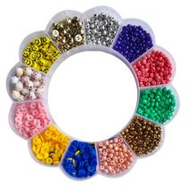 Kit Miçanga P/ Bijuteria Pulseira Colar Infantil Coloridas Kit Miçanga P/ Bijuteria Pulseira Colar Infantil Coloridas