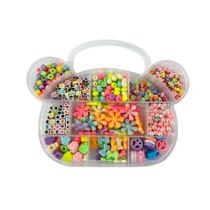 Kit Miçanga P/ Pulseira Colar Infantil 350 Peças + 4 Fechos Kit Miçanga P/ Pulseira Colar Infantil 350 Peças + 4 Fechos
