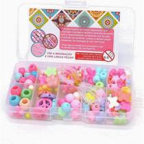 Kit Miçanga Para Pulseira Colar Infantil 200 Peças Kit Miçanga Para Pulseira Colar Infantil 200 Peças