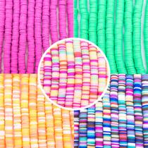 Kit Miçanga Passante 5 Fios Disco Fimo 6 e 8mm Cores 1500pçs 90g Kit Miçanga Passante 5 Fios Disco Fimo 6 e 8mm Cores 1500pçs 90g