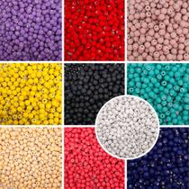 Kit Miçanga Passante Bolas Emborrachadas 8mm Plástico 10 Cores 300pçs 120g