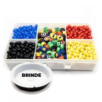 Kit Miçanga Passante Menino Heróis Bijuteria Pulseira 450pçs + Caixa Divisória