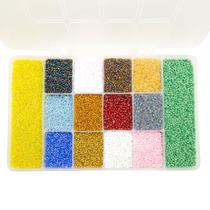 Kit Miçanga Pulseira Colar Choker 14 Cores 2mm 40000pçs + Caixa Divisória