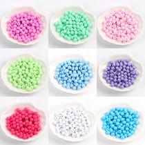 Kit Miçangas Bola Lisa Leitosa 8mm 900un Pulseira Bolinha