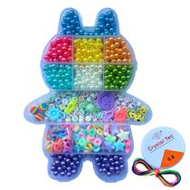 Kit Miçangas Infantil 1850 Pçs para Fazer Pulseiras e Colar