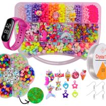 Kit Miçangas Infantil 3500 peças Para Montar Pulseiras Bolinhas Kit Miçangas Infantil 3500 peças Para Montar Pulseiras Bolinhas