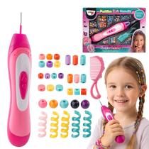 Kit Miçangas Infantil com Aplicador de Cabelo Envio Já Kit Miçangas Infantil com Aplicador de Cabelo Envio Já