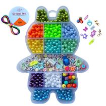 Kit Miçangas Infantil Menino p/ Fazer Pulseiras e Bijuterias