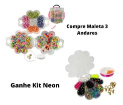 Kit Miçangas Letras Apliques Entremeio P Pulseira Colar 2720