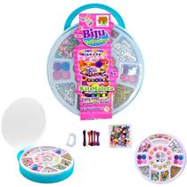 Kit Miçangas Maleta Bijuteria Acessórios Para Fazer Pulseiras Colares Para Meninas Infantil Colecionavel - DM Toys