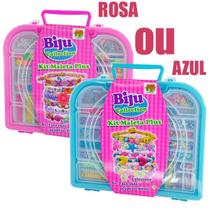 Kit Miçangas Maleta Plus Biju Collection Rosa ou Azul DMToys