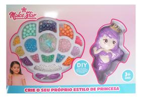 Kit Miçangas Montar Pulseiras e Colares com Estojo Sereia Kit Miçangas Montar Pulseiras e Colares com Estojo Sereia