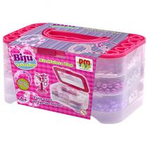 Kit Miçangas para Bijuterias Biju Collection Maleta TOP DM TOYS DMT6539