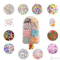 Kit Miçangas para Montagem de Bijuterias Infantil Sorvete com 370 peças Kit Miçangas para Montagem de Bijuterias Infantil Sorvete com 370 peças