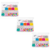 Kit Miçangas para Pulseiras com Estojo Organizador Contas Letras e Pingentes Kit Miçangas para Pulseiras com Estojo Organizador Contas Letras e Pingentes
