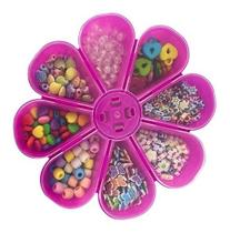 Kit Miçangas Perola Com Furo Bijuterias 150g Estojo Sortido Kit Miçangas Perola Com Furo Bijuterias 150g Estojo Sortido