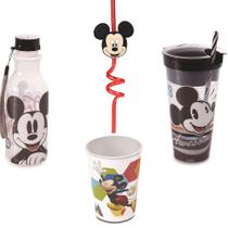 Kit Mickey, Copo, Canudo, Copo 2x1, Garrafa Vintage - Disney Kit Mickey, Copo, Canudo, Copo 2x1, Garrafa Vintage - Disney
