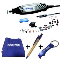 Kit Micro Retífica 3000 com 30 Acessórios 2 Acoplamentos + Avental + Caneta + Abridor cerveja