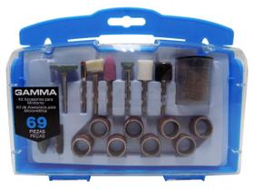 Kit Micro Retifica C/ 69 Peças Profissional Gamma - G19504AC