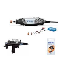 Kit Micro Retifica Dremel 3000 220V + Suporte Tupia Mesa 231