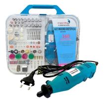 Kit Micro Retifica Profissional Lixa E Corta C 160 Pcs 220v Kit Micro Retifica Profissional Lixa E Corta C 160 Pcs 220v