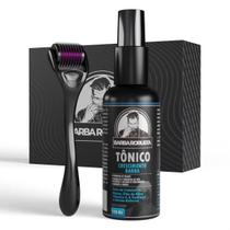 Kit Microagulhamento Crescimento Capilar Dermaroller Tônico