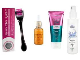 Kit Microagulhamento: Dermaroller + Agua Termal + Sabonete Primer + Elixir Hidratante - Di Grezzo & Maxlove