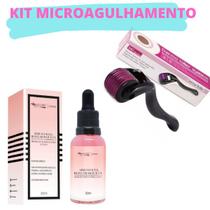 Kit Microagulhamento Dermaroller + Sérum Rosa Mosqueta - Karuscas