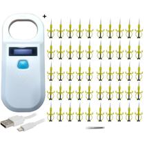 Kit Microchip 50 Un Com Leitor Portátil 2,12/12Mm Animal