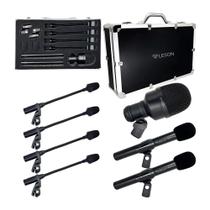 Kit Microfone Bateria Ldm700 Maleta de Metal 7 Peças Cor Preto Leson - 2AM002309 Kit Microfone Bateria Ldm700 Maleta de Metal 7 Peças Cor Preto Leson - 2AM002309