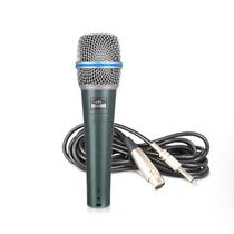 Kit Microfone C/Fio Vocal Aj Beta 57A,Supercardioide,Xlr