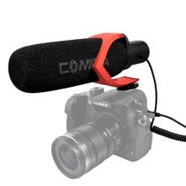 Kit Microfone Comica Direcional (shotgun) Estéreo P/câmeras Dslr C/bag,filtro 20db