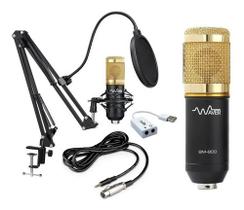 Kit Microfone Condensador Bm800 Plus Waver