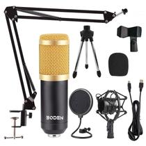 Kit Microfone Condensador BM800 USB Estúdio Profissional