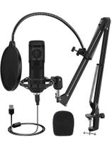Kit Microfone Condensador Profissional Podcast Estúdio - Lux Hair
