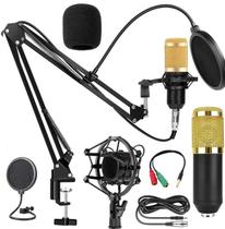 Kit Microfone Condensador Profissional Podcast Radialista Yo