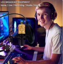 Kit Microfone Condensador + Suporte completo Gamer Youtuber