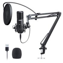Kit Microfone Condensador Usb Au-pm420 + Suporte Articulado - MAONO