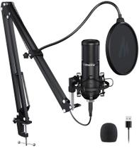 Kit Microfone Condensador USB Maono c/ Pedestal/Braço Articulado, Espuma, Pop Filter, Shock Mount Kit Microfone Condensador USB Maono c/ Pedestal/Braço Articulado, Espuma, Pop Filter, Shock Mount