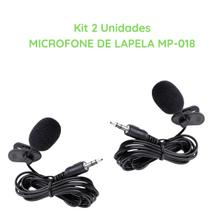 Kit Microfone de Lapela 2und Tomate Smartphone e Câmera