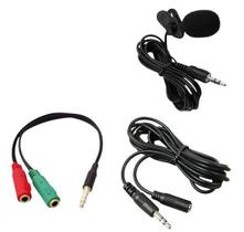 Kit Microfone De Lapela + Adaptador P3 Android Universal