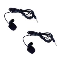 Kit Microfone De Lapela C/Presilha PC Notebook Celular 2 Pçs