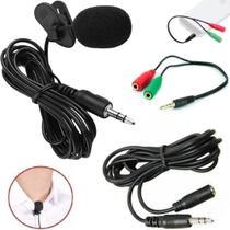 Kit Microfone De Lapela P2 + Cabo Extensor Extensão de Áudio Celular Pc Note Adaptador P3 Kit Microfone De Lapela P2 + Cabo Extensor Extensão de Áudio Celular Pc Note Adaptador P3
