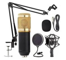 Kit Microfone Estúdio Condensador Profissional aux MT-1026