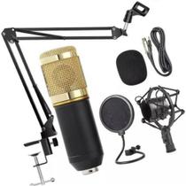 Kit Microfone Estúdio Pop Filter Aranha Braço Articulado XLR - Lelong