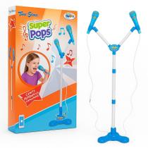 Kit Microfone Infantil Duplo Com Pedestal Conecta No Celular Som E Luz Led Karaoke Rock Hero Squad Kit Microfone Infantil Duplo Com Pedestal Conecta No Celular Som E Luz Led Karaoke Rock Hero Squad