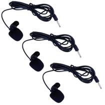 Kit Microfone Lapela C/Presilha Pc Notebook Celular 3 Pçs Ho