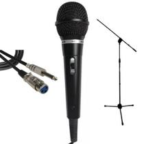 Kit microfone mxt c/ fio + cabo mxt p10/xlrf 5m + pedestal