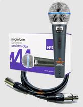 Kit Microfone MXT Dinâmico e Cabo de Áudio XLR 5 Metros Kit Microfone MXT Dinâmico e Cabo de Áudio XLR 5 Metros